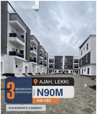 3 Bedroom Apartment with En-suite Rooms, Ajah, Lagos, Flat / Apartment for Sale