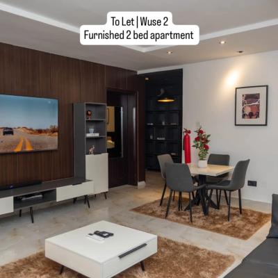 Luxury 2 Bedroom Furnished Spacious Apartment, Serene and Well Secured Neighborhood, Wuse 2, Abuja, Flat / Apartment for Rent