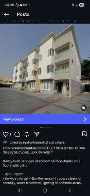 Commercial Or Residential 4 Bedroom Terrace Duplex with Bq, Off Admiralty Way Lekki Phase 1, Lekki, Lagos, Terraced Duplex for Rent