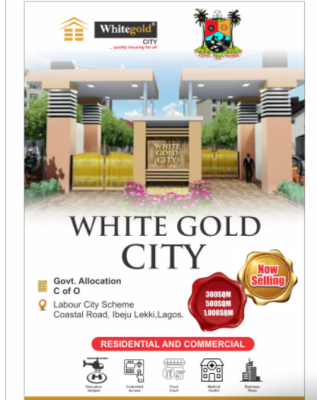 Buy and Build Estate Facing The Express at Coastal Road, Whitegold City, Orofun, Lekki Free Trade Zone, Ibeju Lekki, Lagos, Mixed-use Land for Sale