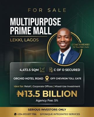 a Landmark Commercial Asset for Visionary Investorsbuilt for Cash Flow, Orchid Hotel Road, Off Chevron Toll Gate, Lekki, Lagos, Lekki, Lagos, Plaza / Complex / Mall for Sale