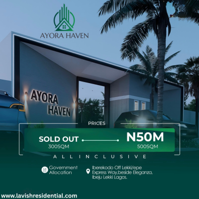 Ayora Haven Fastest-growing Hub, Iberekodo Off Lekki/epe Express Way, Beside Eleganza, Ibeju Lekki, Lagos, Land for Sale