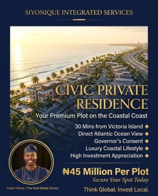 The Future of Luxury Living Starts Herethe Coastal Investment Smart in, Coastal Road Expressway Lekki Lagos, Ajah, Lagos, Mixed-use Land for Sale
