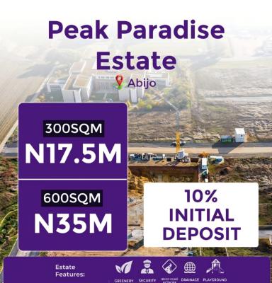 Affordable Plots of Residential Estate Land, Peak Paradise Estate, Abijo, Lekki, Lagos, Land for Sale