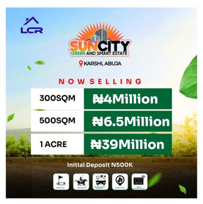 Land, Sun City Green & Smart Estate, Karshi, Abuja, Land for Sale