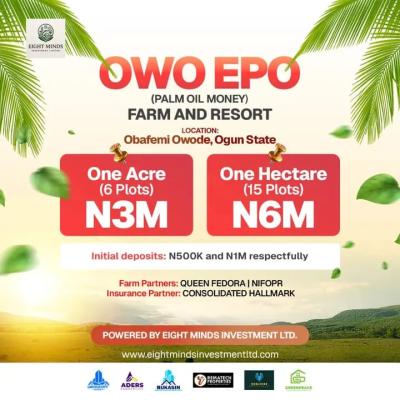 Owo Cocoa and Owo Epo, Obafemi Owode, Ogun, Land for Sale