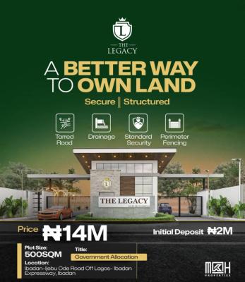 Premium Land in Ibadan Oyo State, Ijebu Ode Road Off Lagos Ibadan Road, Ibadan, Oyo, Residential Land for Sale