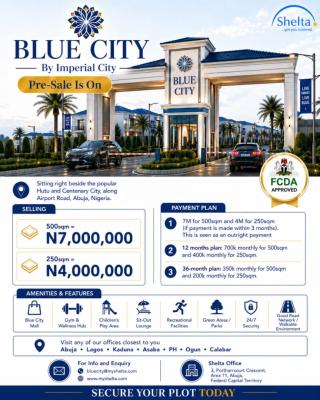 Blue City Estate Abuja, Centenary City and Hutu Estate, Along Airport Rd., Central Area Phase 2, Abuja, Land for Sale