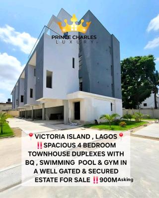 Victoria Island Spacious 4 Bedroom Townhouse Duplex with Bq, Spaciou, Victoria Island (vi), Lagos, House for Sale