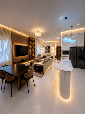 Luxury  Furnished 2 Bedroom Flat with Bq Upstairs ,with Elevator, Ikoyi, Lagos, Flat / Apartment for Rent