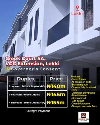 Luxury 3 Bedroom Terrace Duplex with Bq in a Prime Neighbourhood, Vgc Extension, Vgc, Lekki, Lagos, Terraced Duplex for Sale