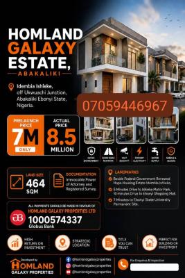 Plots of Affordable Land in Abakiliki, Idembia Ishieke Off Ukwuachi Junction, Ebonyi, Ebonyi, Mixed-use Land for Sale