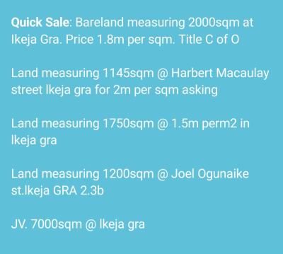 Land in Ikeja, Ikeja, Lagos, Ikeja, Lagos, Mixed-use Land for Sale