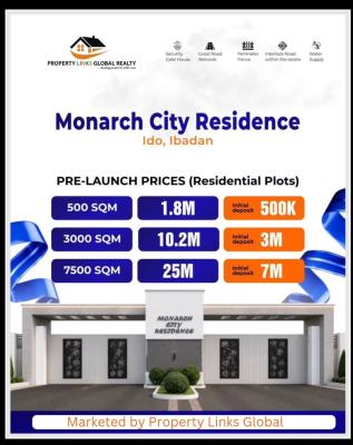 Residential Land with C of O, Monarch City Residence ,eruwa Road, Eleyele, Ido, Oyo, Residential Land for Sale