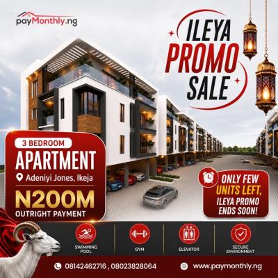3 Bedroom Apartment with Swimming Pool, Gym, Elevator, Adeniyi Jones, Ikeja, Lagos, Self Contain (single Rooms) for Sale