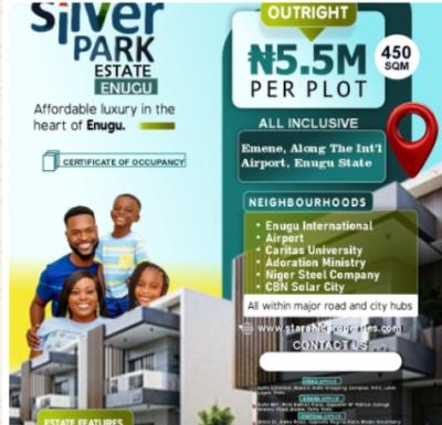 Affordable Luxury Estate, Silverpark Estate, Along International Airport Road, Emene, Enugu, Enugu, Mixed-use Land for Sale