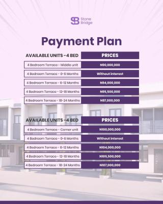 Off-plan 4 Bedroom Terraced Duplex, Ogombo, Ajah, Lagos, Terraced Duplex for Sale