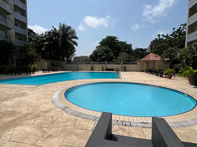 Furnished 3 Bedroom Flat with a BQ, Swimming Pool, Gym.12th Floor