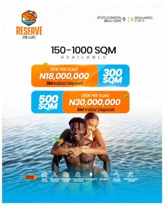 Reserve De Luc, Eputu London, Ibeju Lekki, Lagos, Land for Sale
