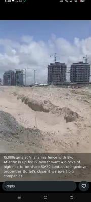 15000sqm Dry Land Sharing Fence with Eko Atlantic City Victoria Island, Victoria Island (vi), Lagos, Residential Land Joint Venture