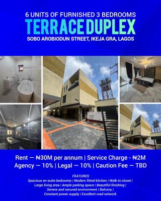 6 Units of 3 Bedrooms Terrace Duplex, Ikeja Gra, Ikeja, Lagos, Terraced Duplex for Rent
