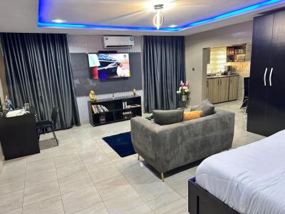 Fully Furnished &  Serviced Studio Flat  Apartment, Osborne Phase 1, Ikoyi, Lagos, Self Contain (single Rooms) for Rent
