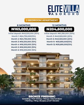 Off-plan 2 Bedroom, Tarred Road, Asokoro District, Abuja, Flat / Apartment for Sale