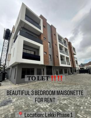Beautiful 3 Bedroom Maisonette, Lekki Phase 1, Lekki Phase 1, Lekki, Lagos, Detached Duplex for Rent