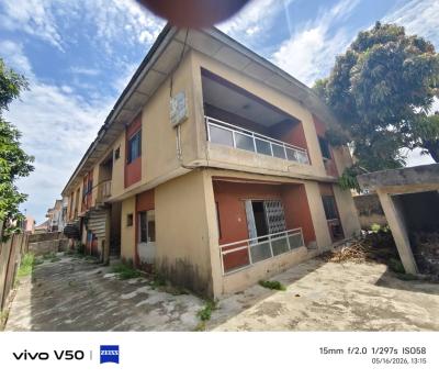 Solidly Built(refurbishable) Block of 4 Units of 3-bedroom Flat, Okota, Isolo, Lagos, Block of Flats for Sale
