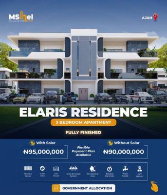 Affordable Apartments in Mshel Elaris Residence -- with Solar System, Elaris Residence,sangotedo in a Secured Estate, Ajah, Lagos, Terraced Duplex for Sale