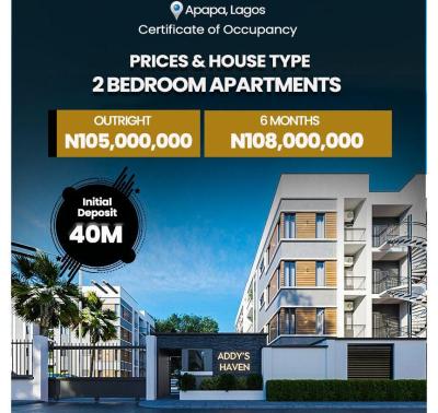 Luxury 2 Bedroom Apartment in The Heart of Apapa, Perewura Crescent, Apapa Lagos, Apapa, Lagos, Flat / Apartment for Sale
