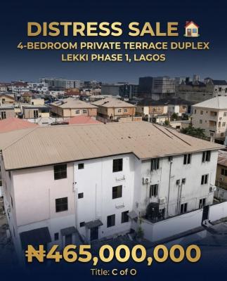 Affordable Desirable 4 Bedroom Private Terrace Duplex with Bq, Lekki Phase 1, Lekki, Lagos, Terraced Duplex for Sale