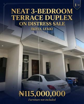 Most Premium Affordable 3 Bedroom Terrace Duplex Suit for Investment, Ikota, Lekki, Lagos, Terraced Duplex for Sale