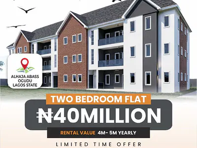 20 Years Lease Plan of 2 Bedroom Flat — Ogudu, Lagos