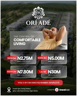 High Return on Investment Land — Imodi-Ijasi/ Ori Ade Estate /Along Itokin/Ljebu-Ode Expressway, Ijebu Ode, Ogun