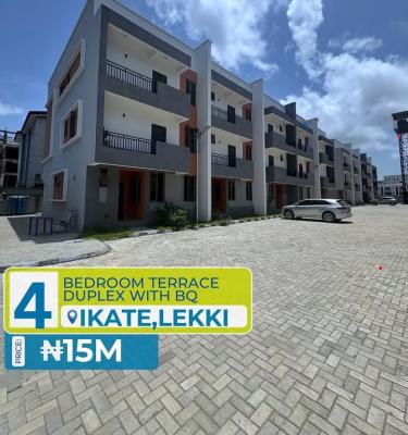4 Bedroom Terrace Duplex with Bq, Ikate, Lekki, Lagos, Terraced Duplex for Rent