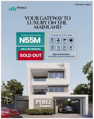 Premium Studio Apartments with High Income Potential, Perez Court Estate, Surulere, Lagos, Block of Flats for Sale