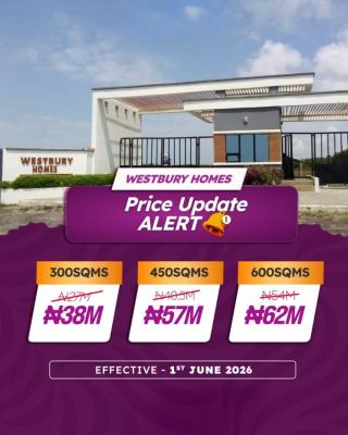 Residential Land in a Serene, Fully Dry Estate, Westbury Homes, Bogije, Ibeju Lekki, Lagos, Residential Land for Sale