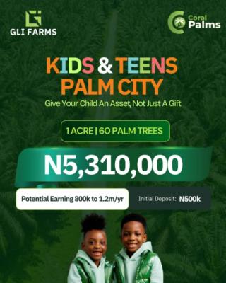 for Your Kids and Teens  Legacy and Wealth Pleasure, Coral Palms,along Iseyin Road, Ibadan, Oyo, Commercial Land for Sale