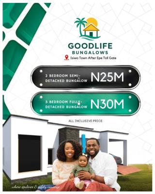 3 Bedroom Fully Detached Bungalows, Goodlife Bungalows, Ijebu East, Ogun, Detached Bungalow for Sale