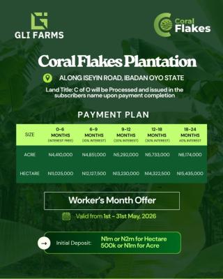 Your Plantain, Cocoa and Palm Plantation All Here, Coral Farms, Off Iseyin Road, Ibadan, Oyo, Commercial Land for Sale