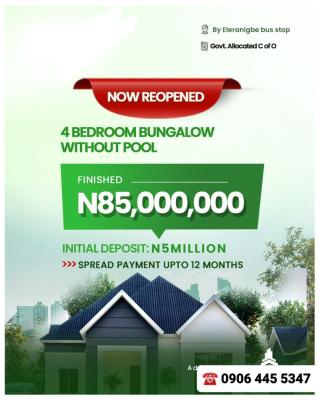 4 Bedroom Bungalows Along Lekki--epe Expressway, Ibeju-lekki Lagos, Elerangbe Along Lekki-epe Expressway, Ibeju Lekki, Lagos, Detached Bungalow for Sale