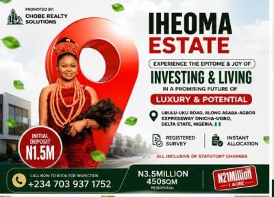 Acres of Dry Affordable Property in Asaba, Along Ubulu-uku, Aniocha South, Delta, Residential Land for Sale