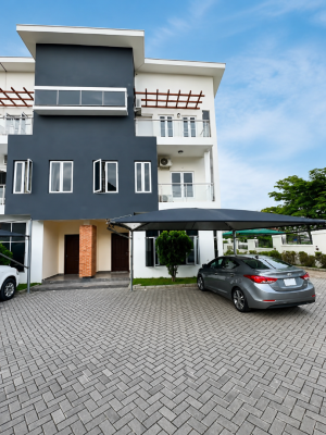 Furnished 4bedrooms Terrace with Bq, Main, Guzape District, Abuja, Terraced Duplex for Rent