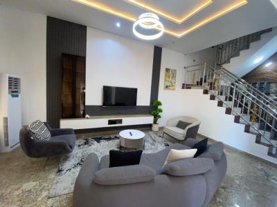 Fully Furnished, Serviced 5 Bedroom Terrace Duplex with Bq, Guzape District, Abuja, Terraced Duplex for Rent