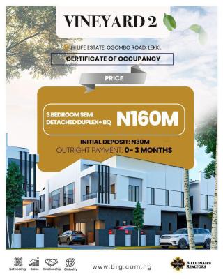 Luxury 3 Bedroom Semi-detached Duplexes with Bq in a Gated Estate, Vineyard 2 / Abraham Adesanya, Lekki, Lekki, Lagos, Semi-detached Duplex for Sale