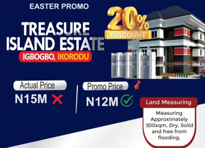 Affordable Plot of Land in a Fast-growing, Strategically Located Estat, Treasure Island Estate, Igbogbo, Ikorodu, Lagos, Residential Land for Sale