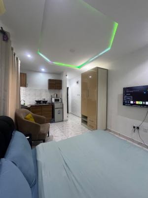 Monthly Stay Furnished Studio in a Mini Estate, Jibowu, Yaba, Lagos, Self Contain (single Rooms) for Rent