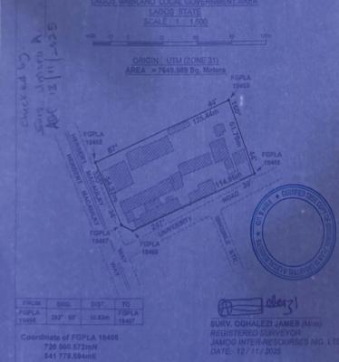 7600sqm Cornerpieace Plot Opposite Unilag Shopping, Unilag Yaba, Yaba, Lagos, Land for Sale