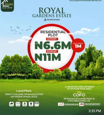 Plot of Land Available, Mowe Ofada, Ogun, Residential Land for Sale